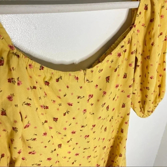 NWT Reformation Sette Mini Dress Gwen Floral Puff Sleeve Wedding Guest Bohemian - Picture 7 of 9